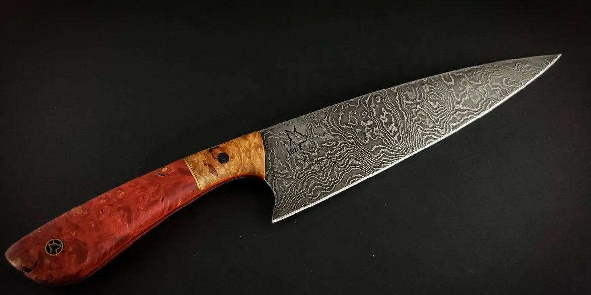 Custom Damascus chef knife